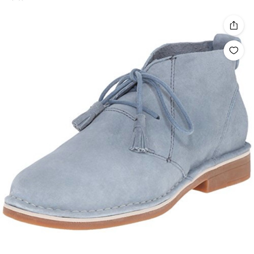 Genuine Leather Hush Puppies Women’s Cyra Catelyn Light Blue Suede Boots Sz. 11